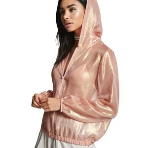 Sheer Mesh Hooded Jacket